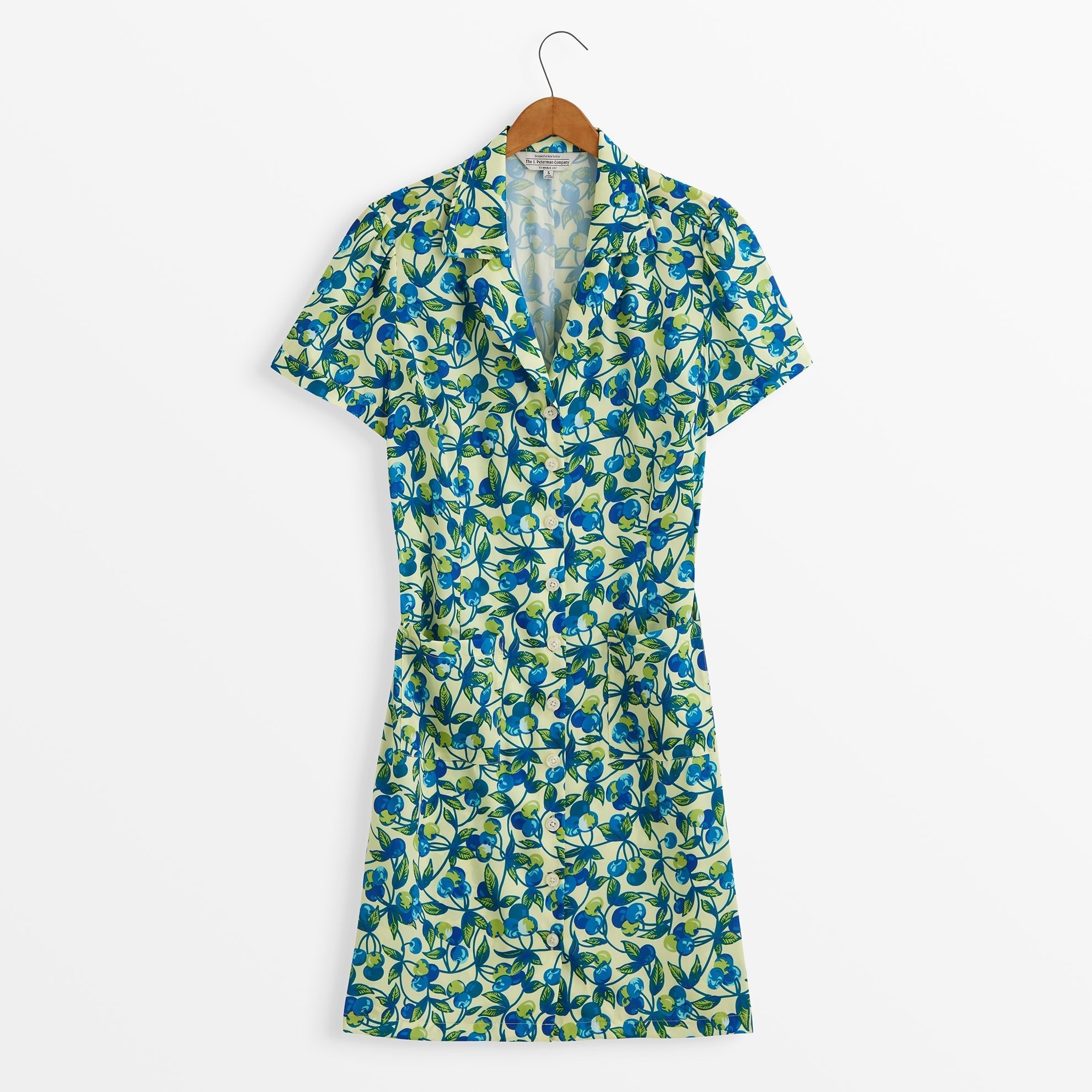cherry print button down