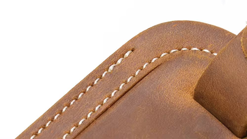 Full Grain Leather Luggage TagBrown