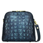 Hand Painted Croc Embossed Travel OrganizerSapphire