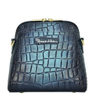 Hand Painted Croc Embossed Travel OrganizerSapphire