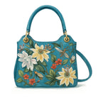 Hand Painted Leather SatchelRoyal Garden