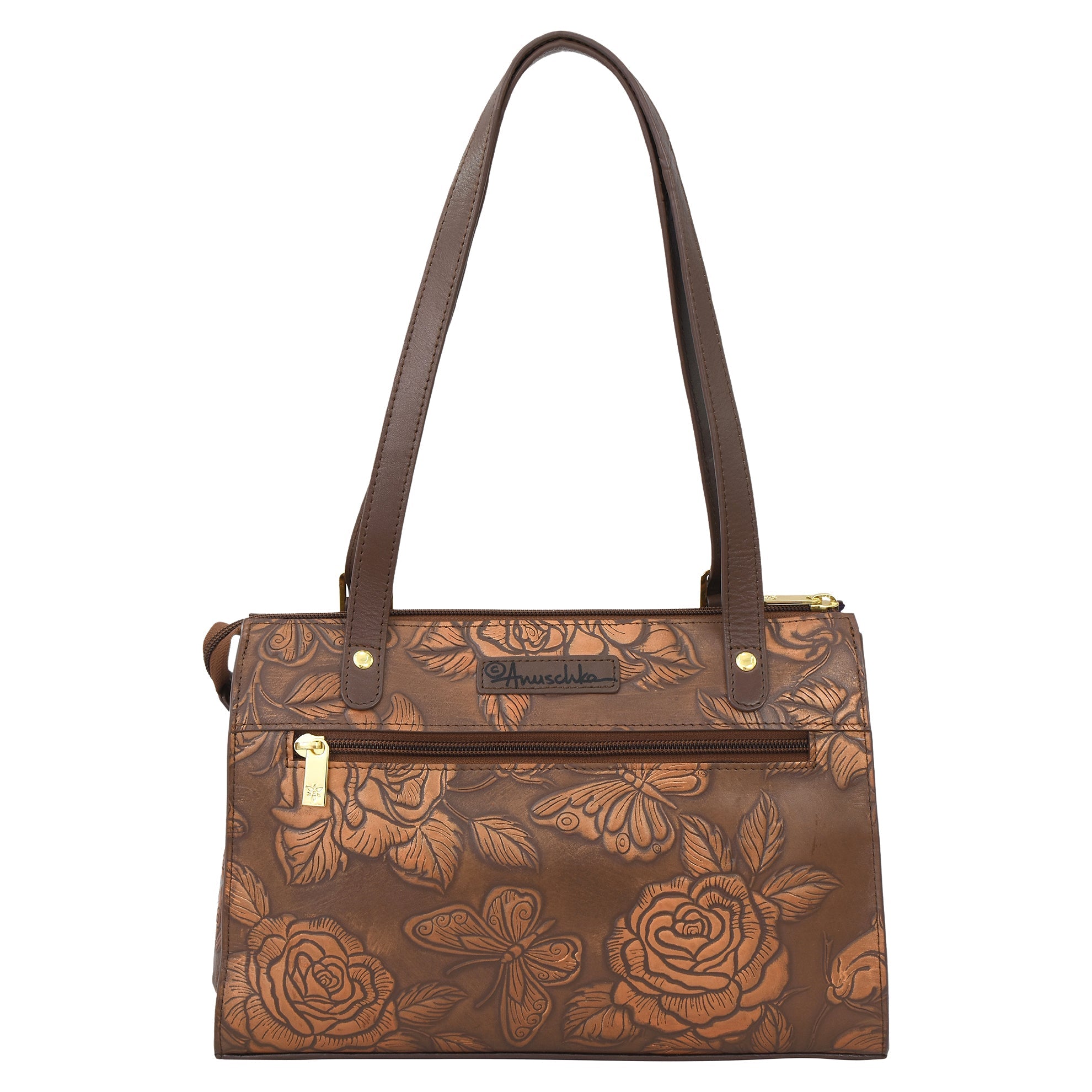 Hand Painted Rose - Embossed Shopper ToteRose Bronze