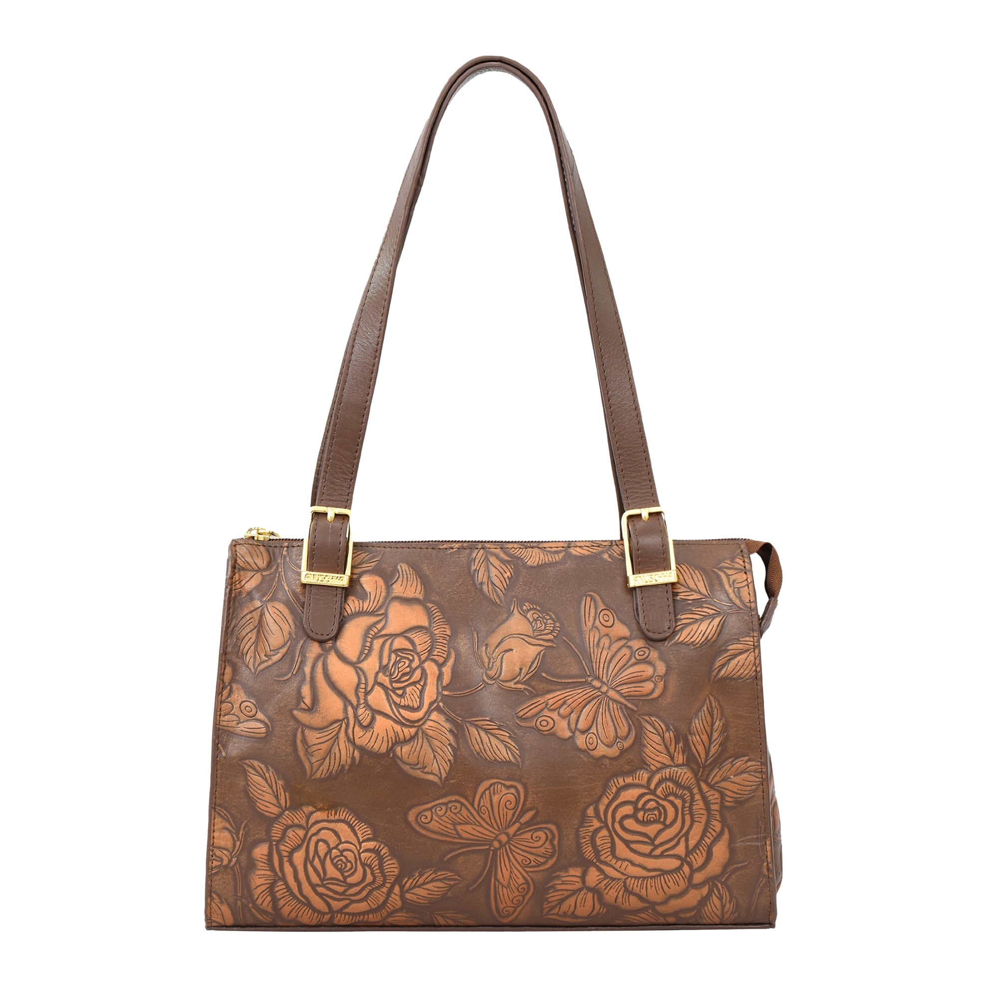 Hand Painted Rose - Embossed Shopper ToteRose Bronze