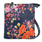 Hand Painted Triple Compartment CrossbodyMoonlight Meadow