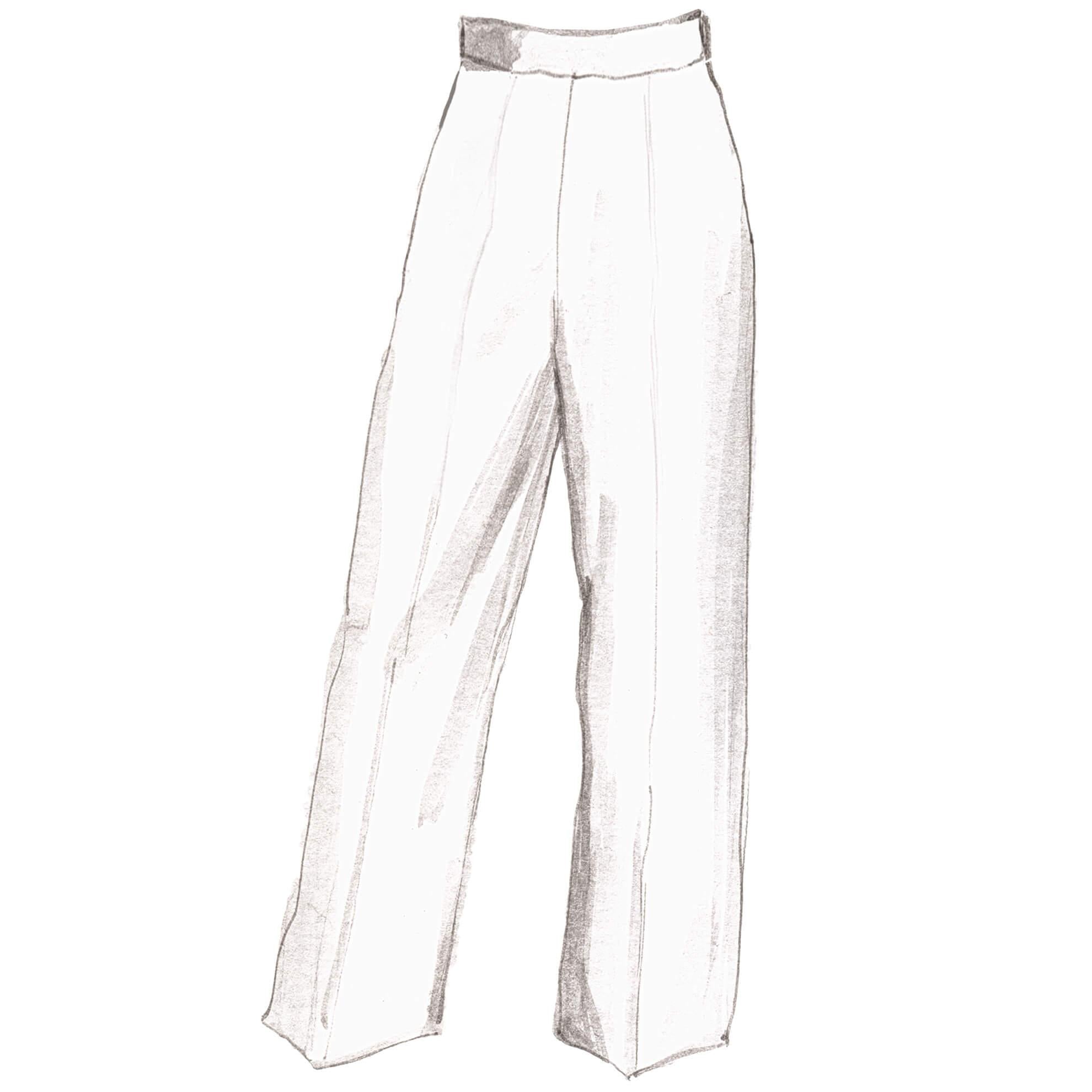 Highwaisted Wide Leg TrouserWhite