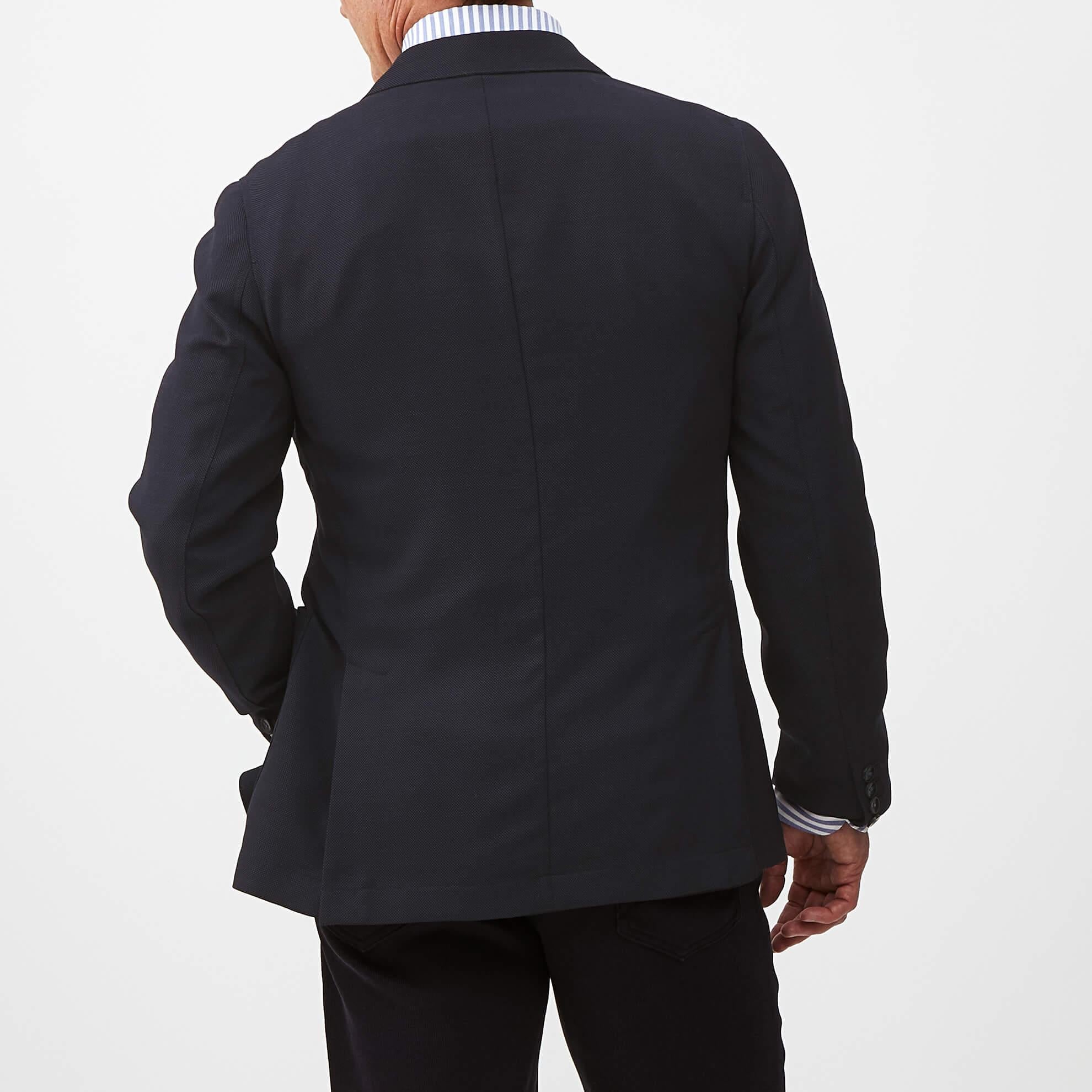 Hopsack Navy Blazer - The J. Peterman Company
