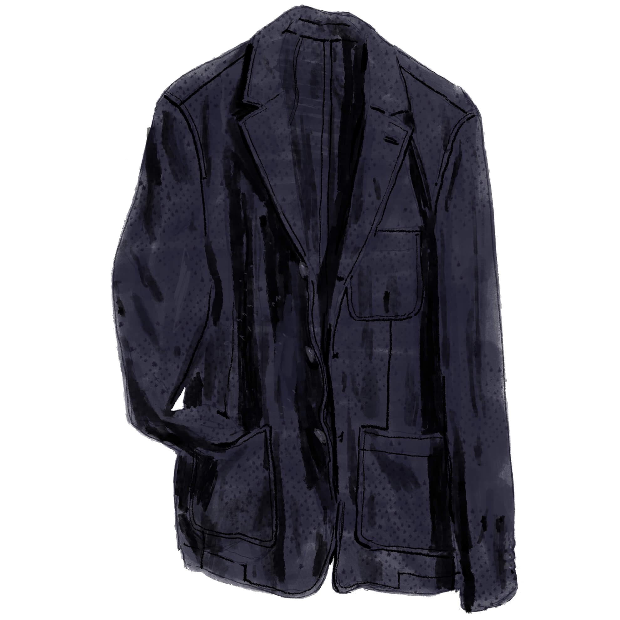 Hopsack Navy Blazer - The J. Peterman Company