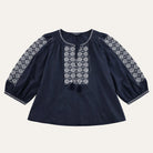 Ilica Street Embroidered BlouseNavy