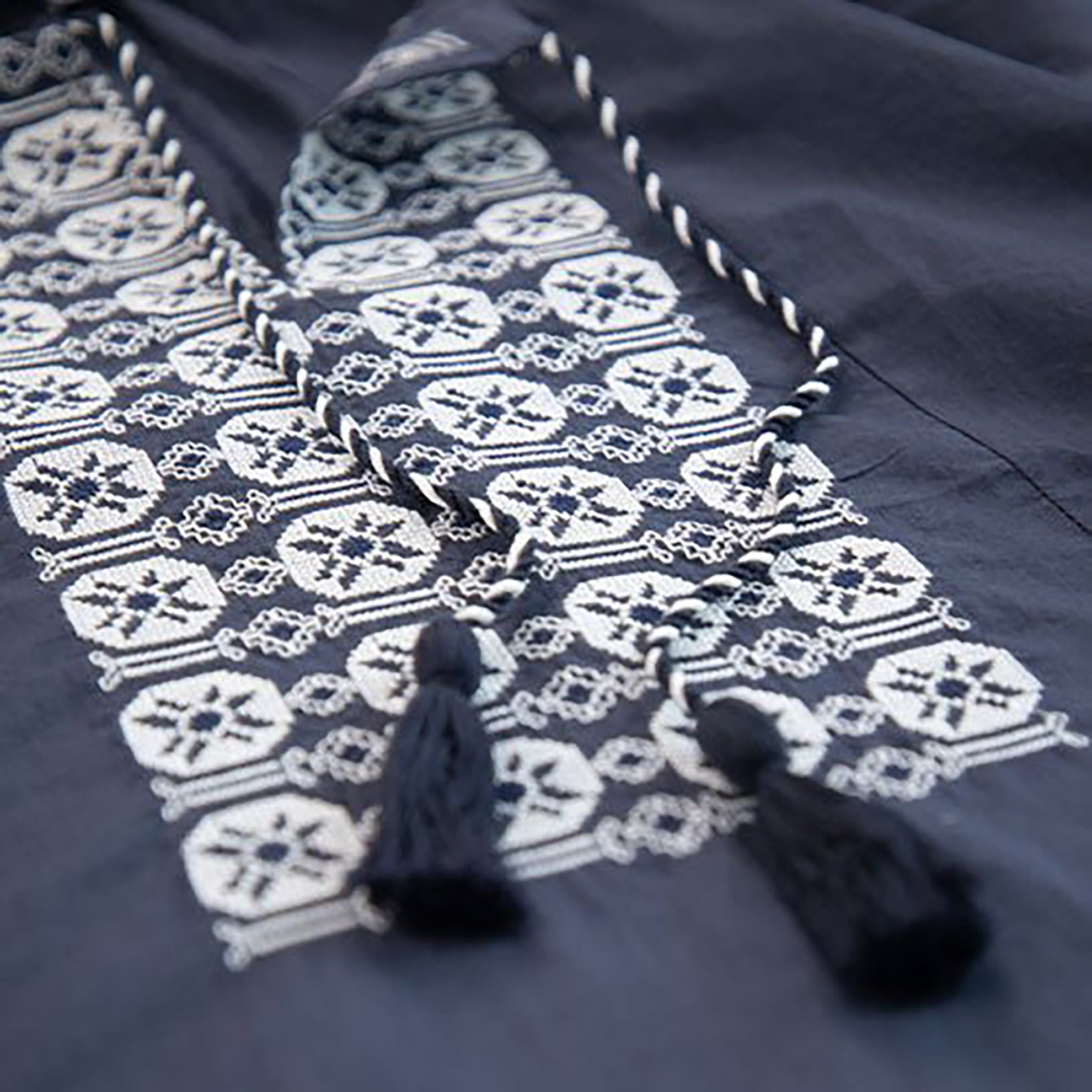 Ilica Street Embroidered BlouseNavy