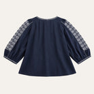 Ilica Street Embroidered BlouseNavy