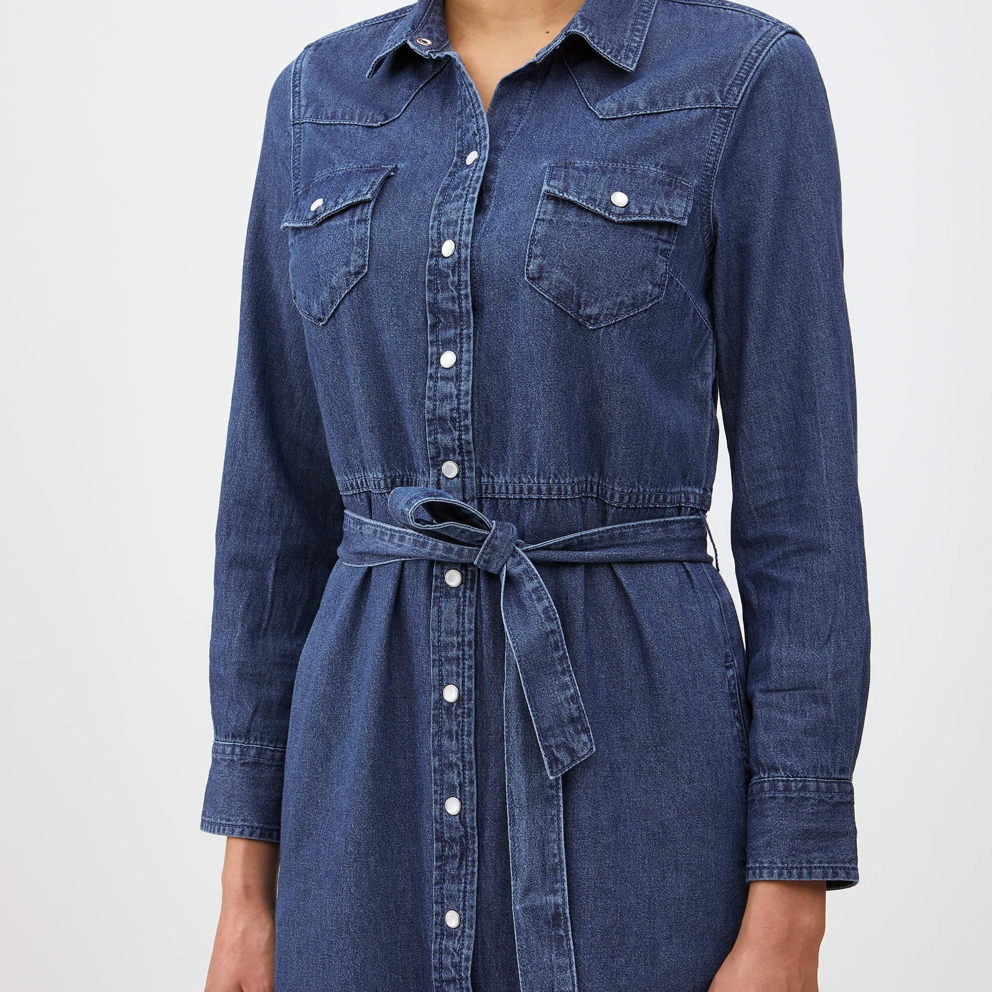 ジャケット・アウター I LINE DENIM SHIRT DRESS I LINE DENIM SHIRT DRESS