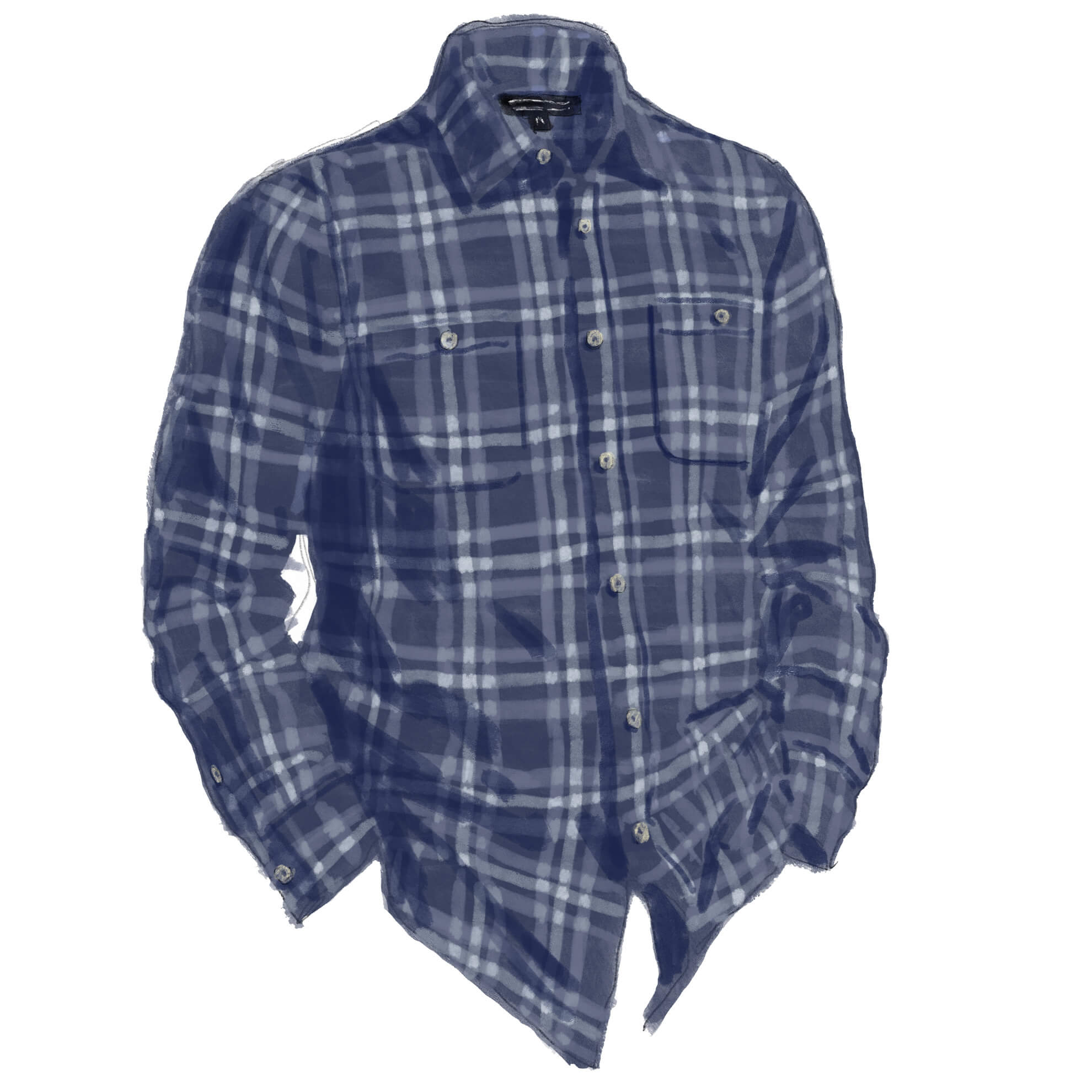 Indigo Summer Plaid ShirtLight Indigo