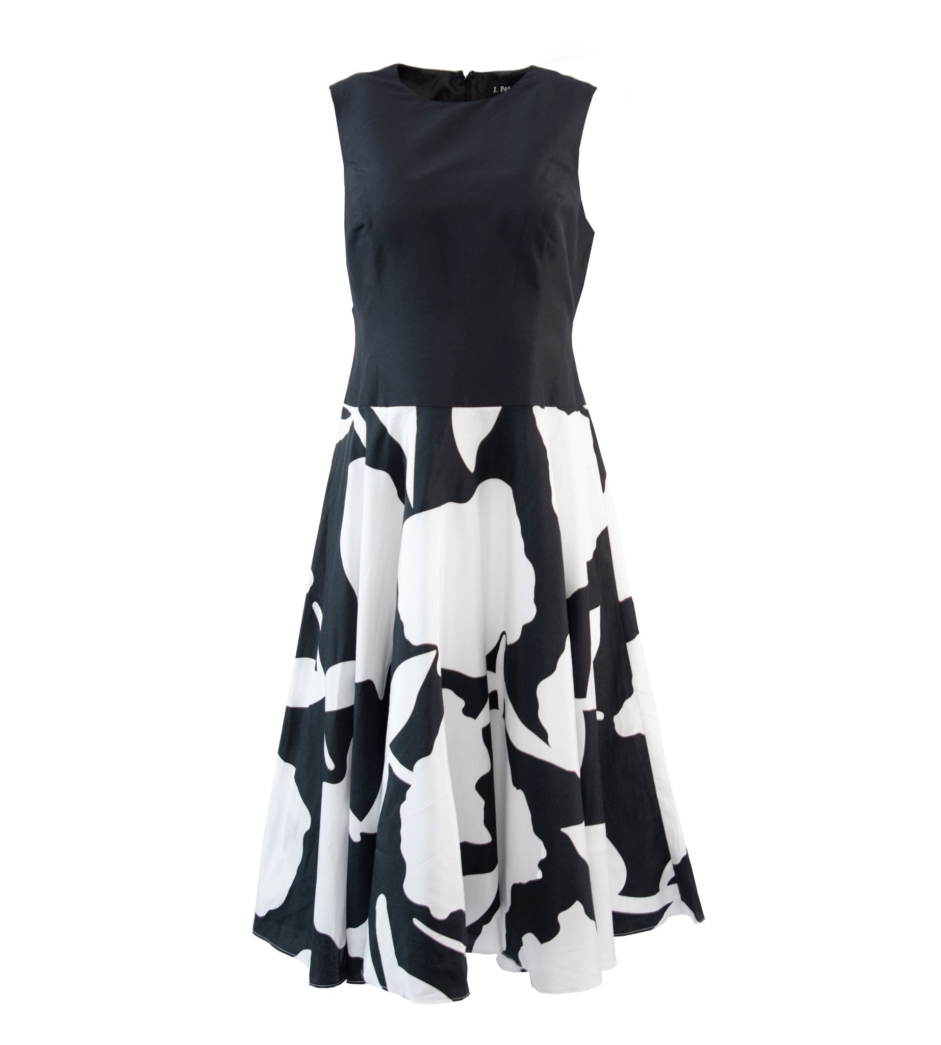 Italian Floral DressBlack and White