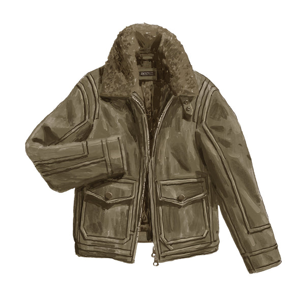 Brooklyn様☆Journey Manウールフライトジャケットボア襟シェルパ Italian Shearling Bomber - The J. Peterman Company