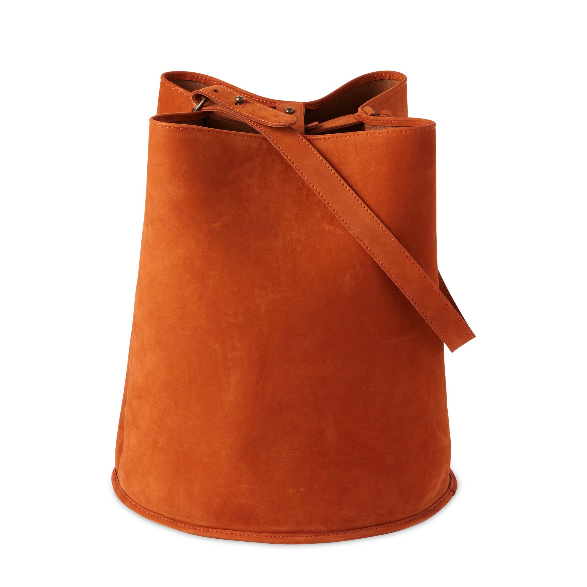 Italian Suede Bucket Bag - The J. Peterman Company