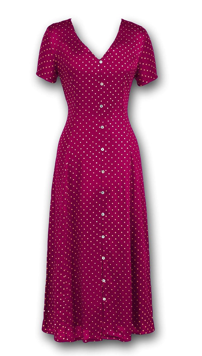 Pink Polka Dot Striped newest Satin Off Shoulder Maxi Dress