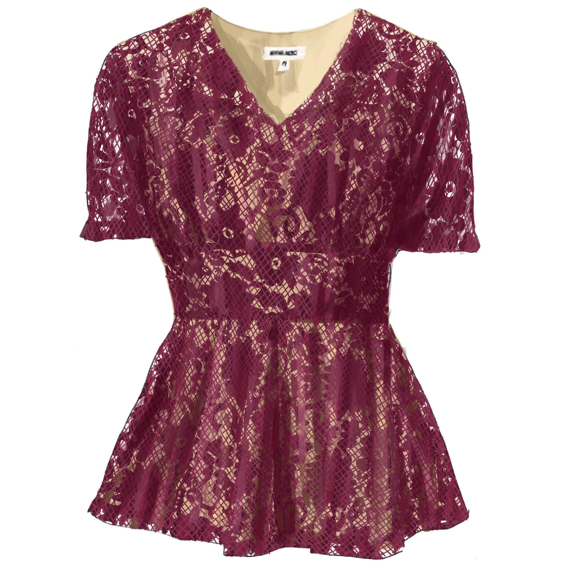 peplum lace blouse
