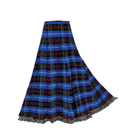 Lacy Flannel SkirtBlue Black Plaid