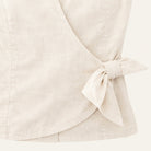 Lana's Tie - Front Linen BlouseIvory