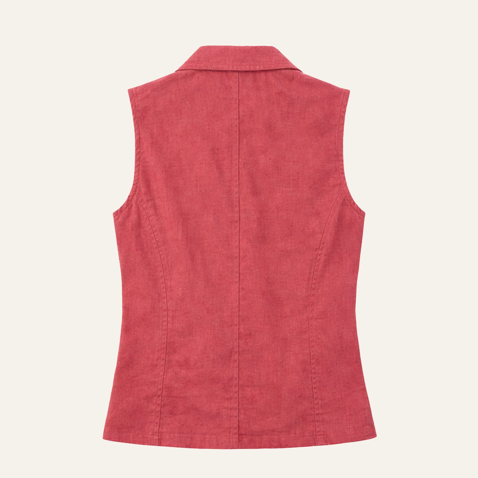 Lana's Tie - Front Linen BlouseRose