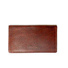 Leather Checkbook CoverAmerican Bison - Black