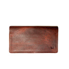 Leather Checkbook CoverAmerican Bison - Brown