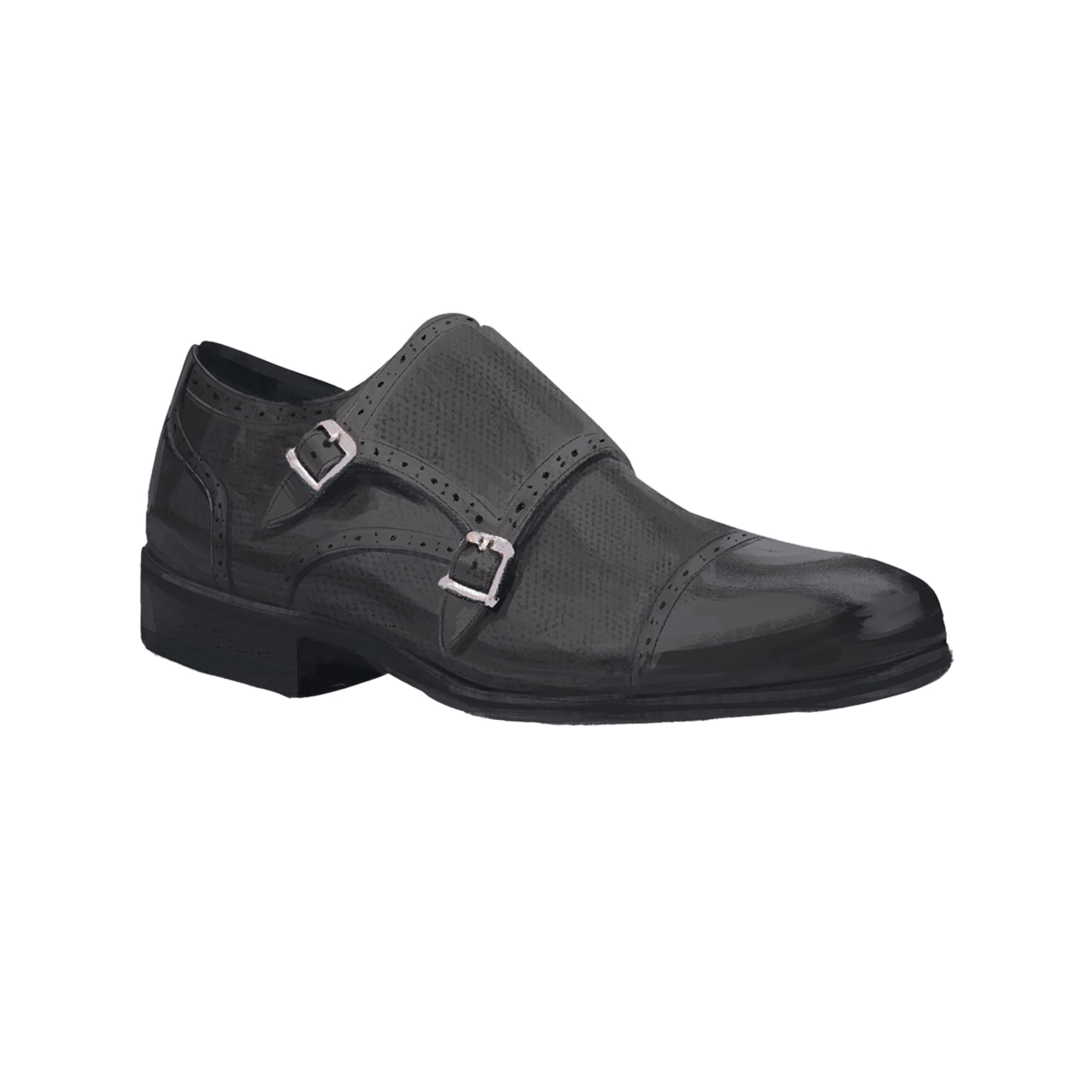 Monk Strap Leather Shoes - The J. Peterman Company