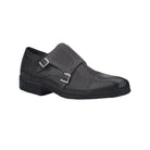 Leather Monk Strap ShoesBlack