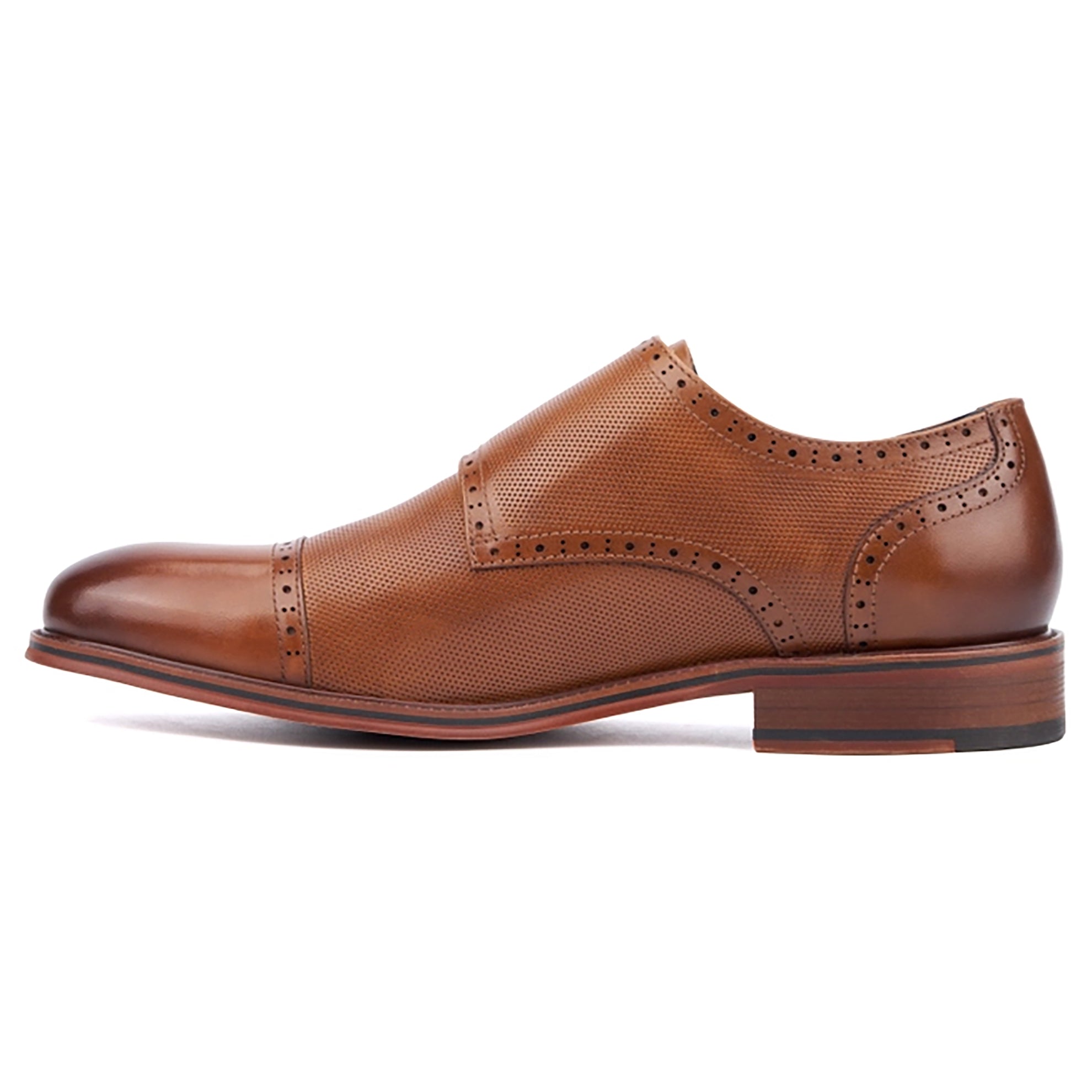 Leather Monk Strap ShoesTan