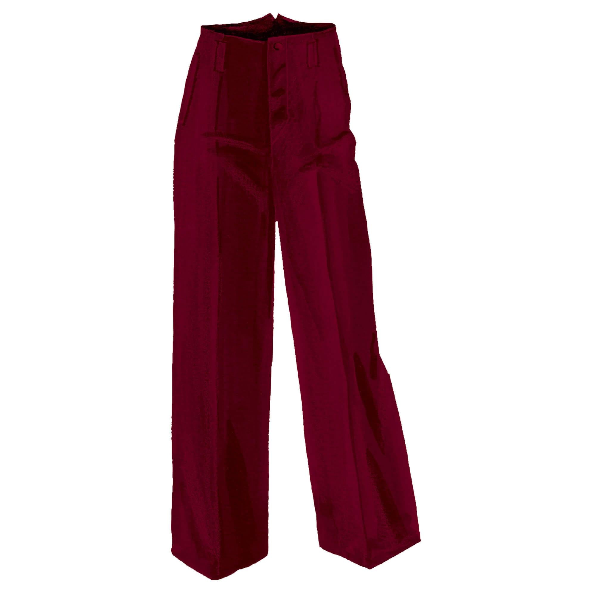 Lightweight Denim Wide LegsBurgundy