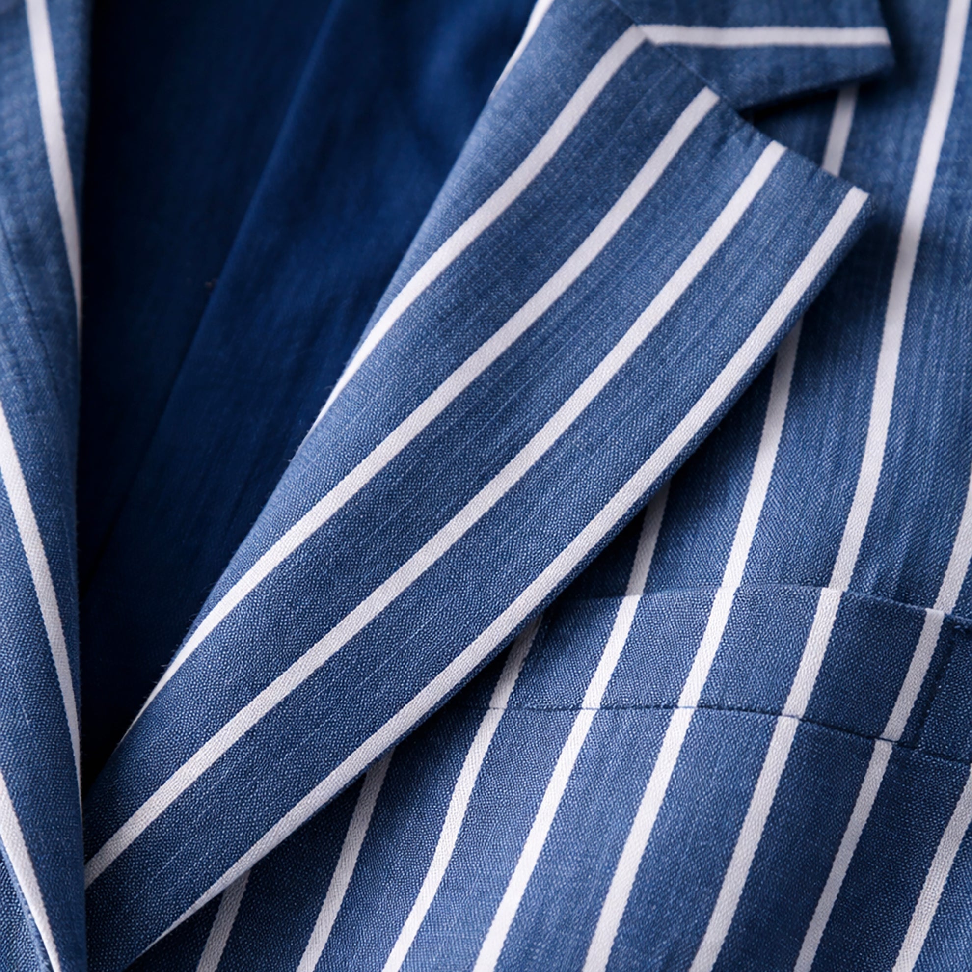 Linen Oversized BlazerNavy Cream Stripe