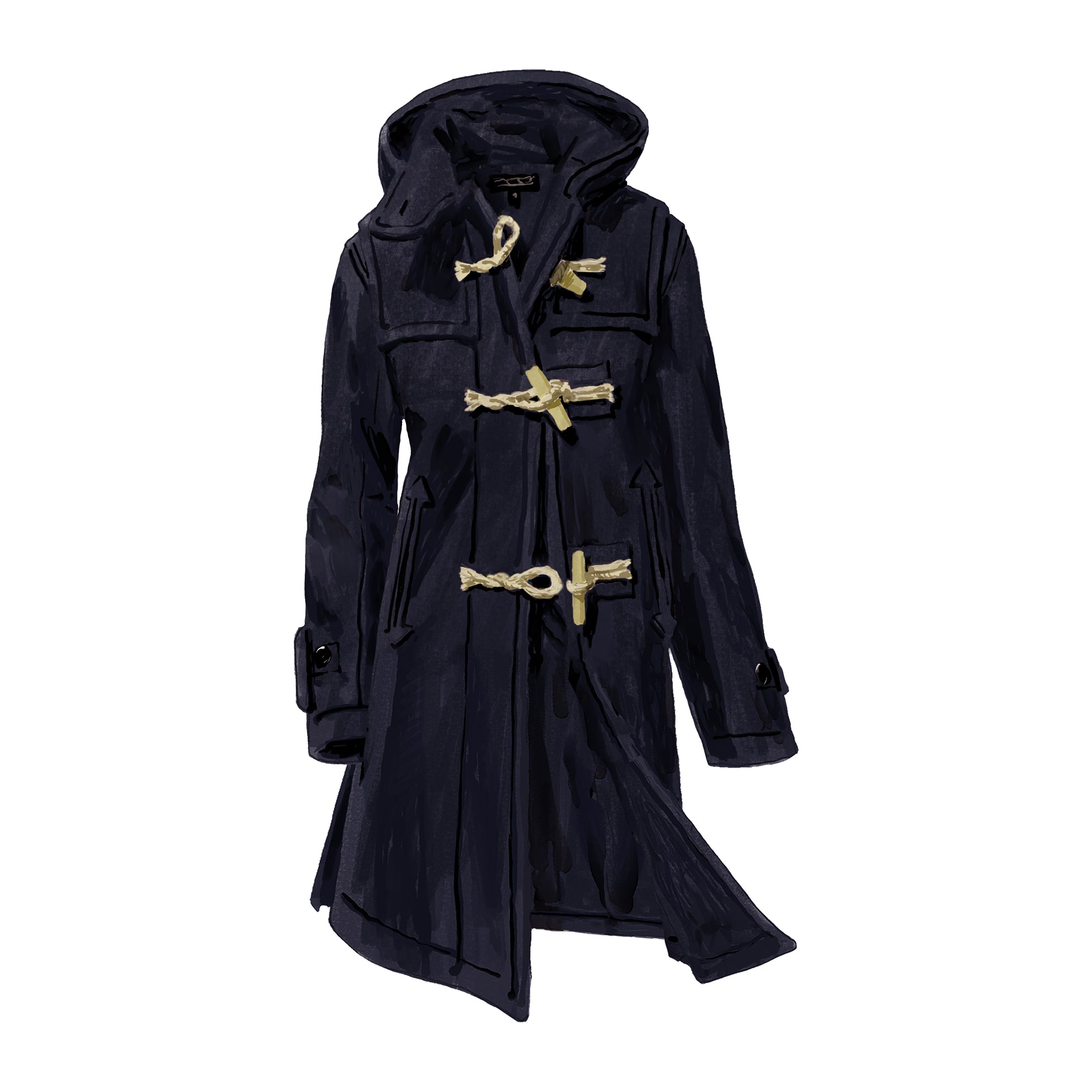 Long Lake Wool Duffle CoatNavy