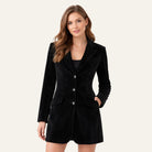 Long Velvet BlazerBlack