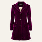 Long Velvet BlazerDeep Purple