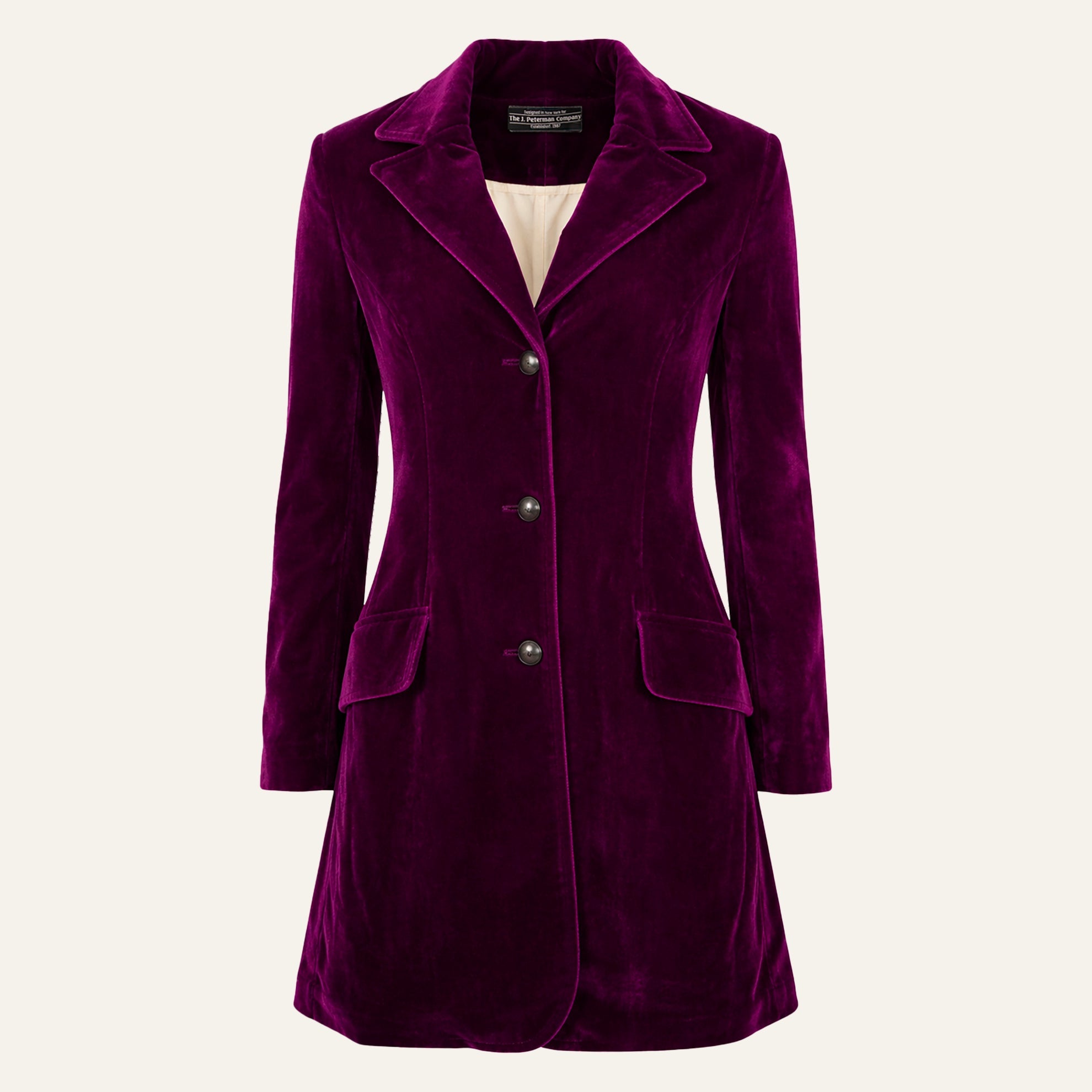 Long Velvet BlazerDeep Purple