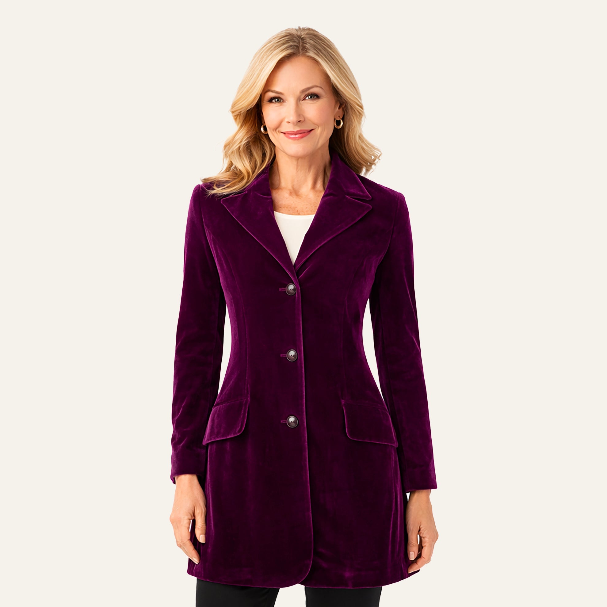 Long Velvet Blazer - The J. Peterman Company