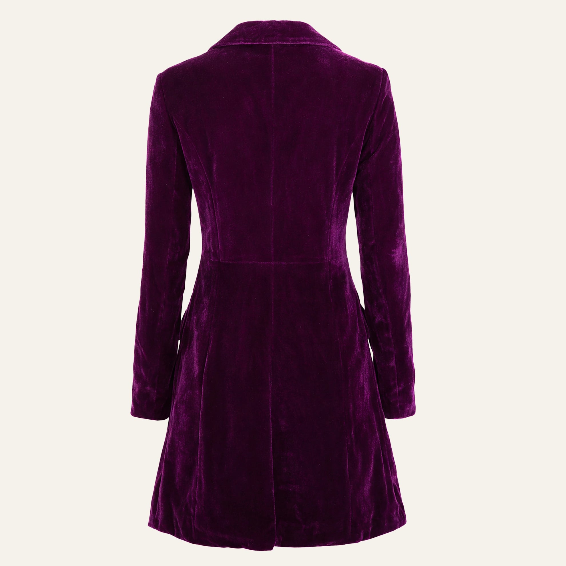 Long Velvet BlazerDeep Purple