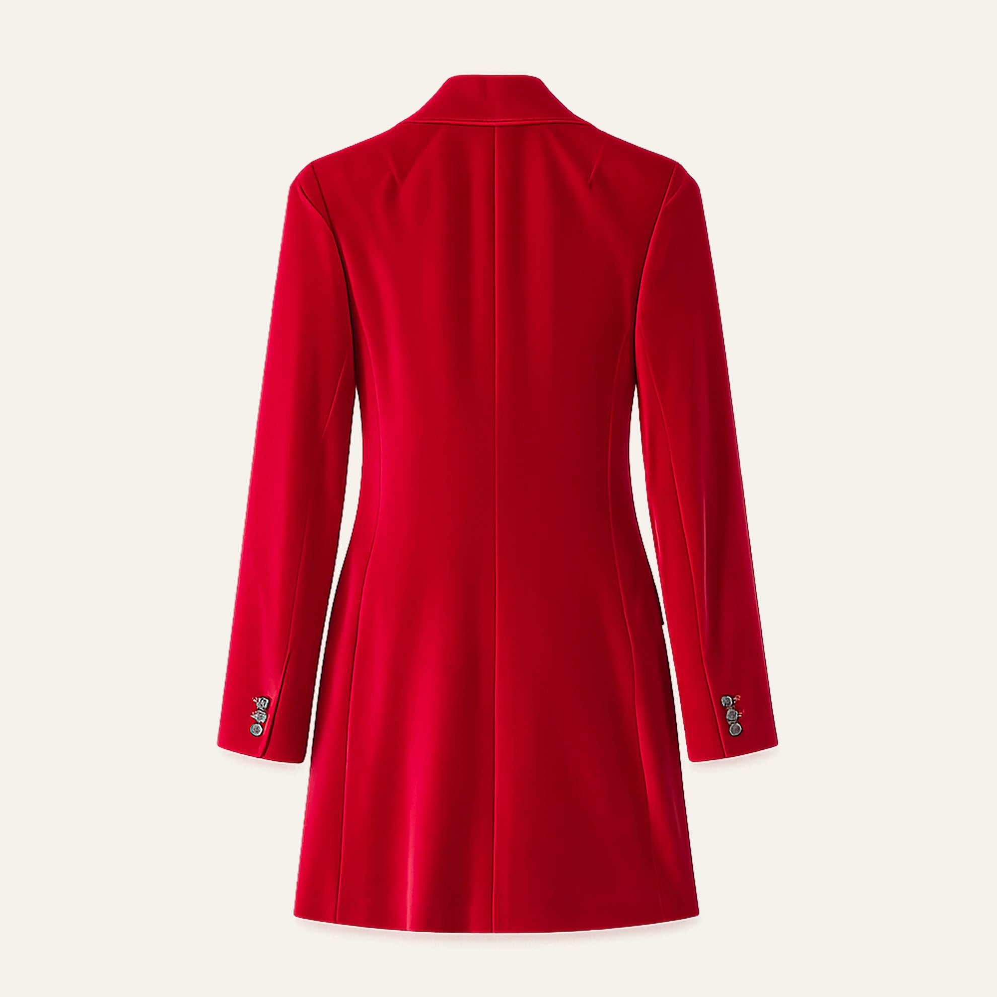 Long Velvet BlazerScarlet