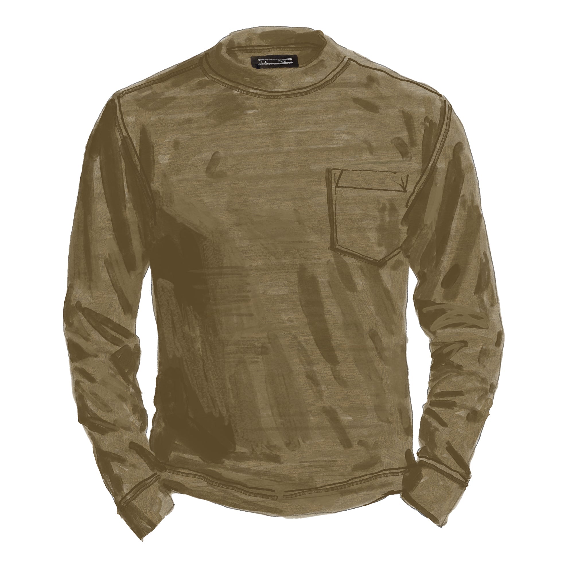 L/S Vintage TeeMilitary Olive