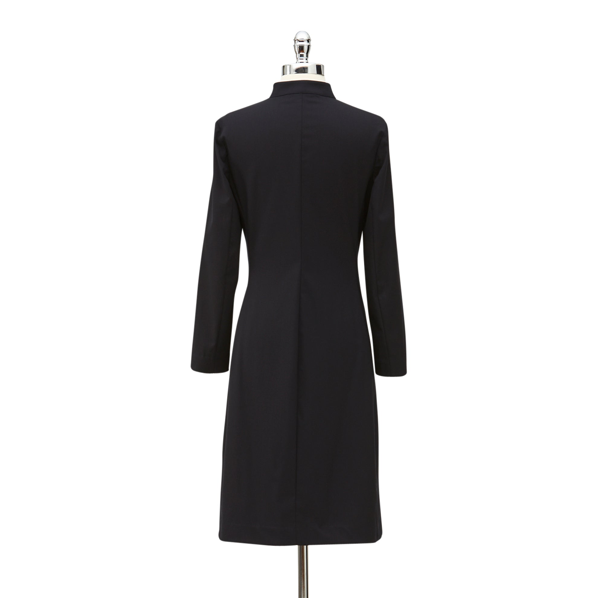 Mandarin Collar CoatNavy