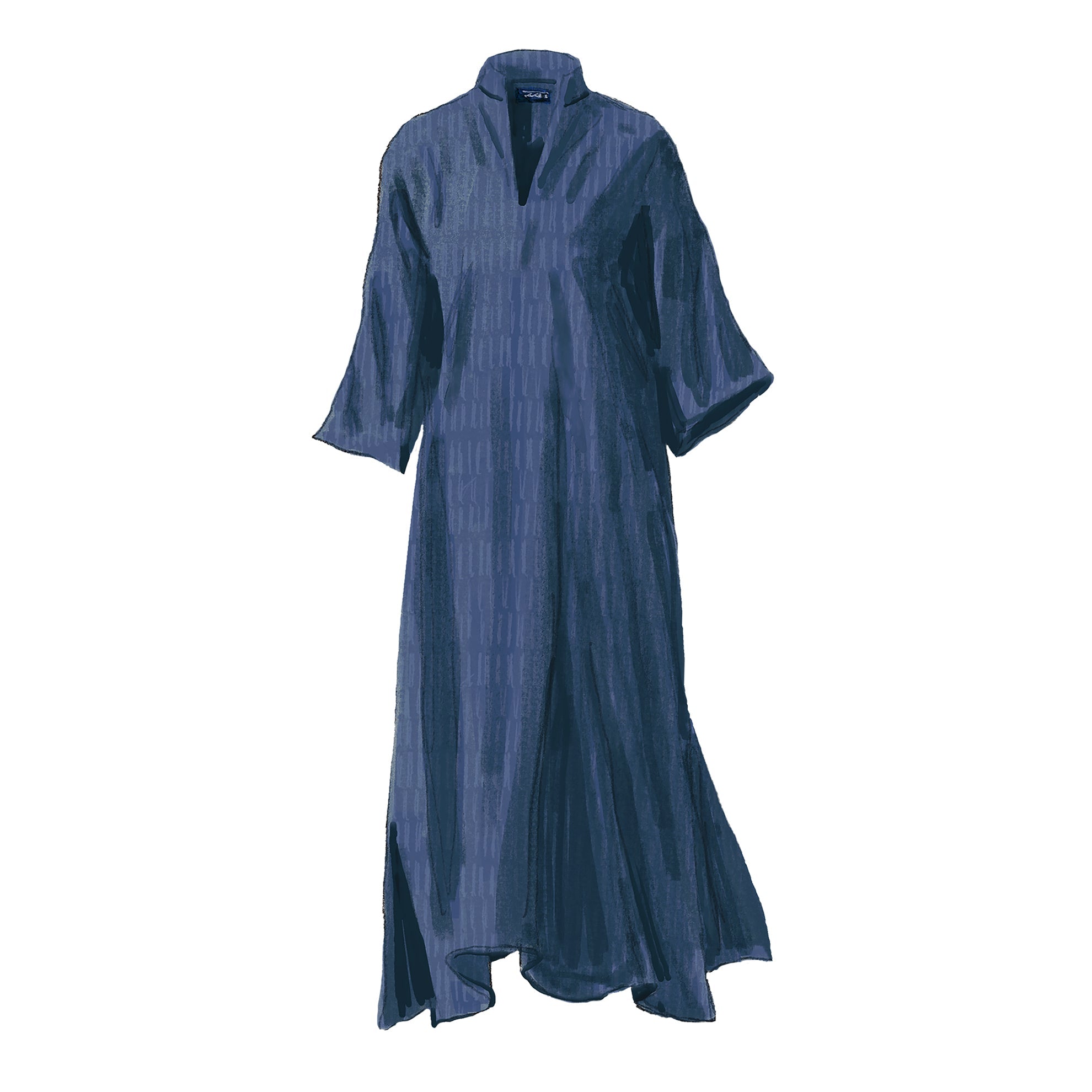 cotton caftan dress Ria Bluebell Block Print Caftan XL it is handcrafted using traditional Indian block Marrakech Silk Cotton Caftan