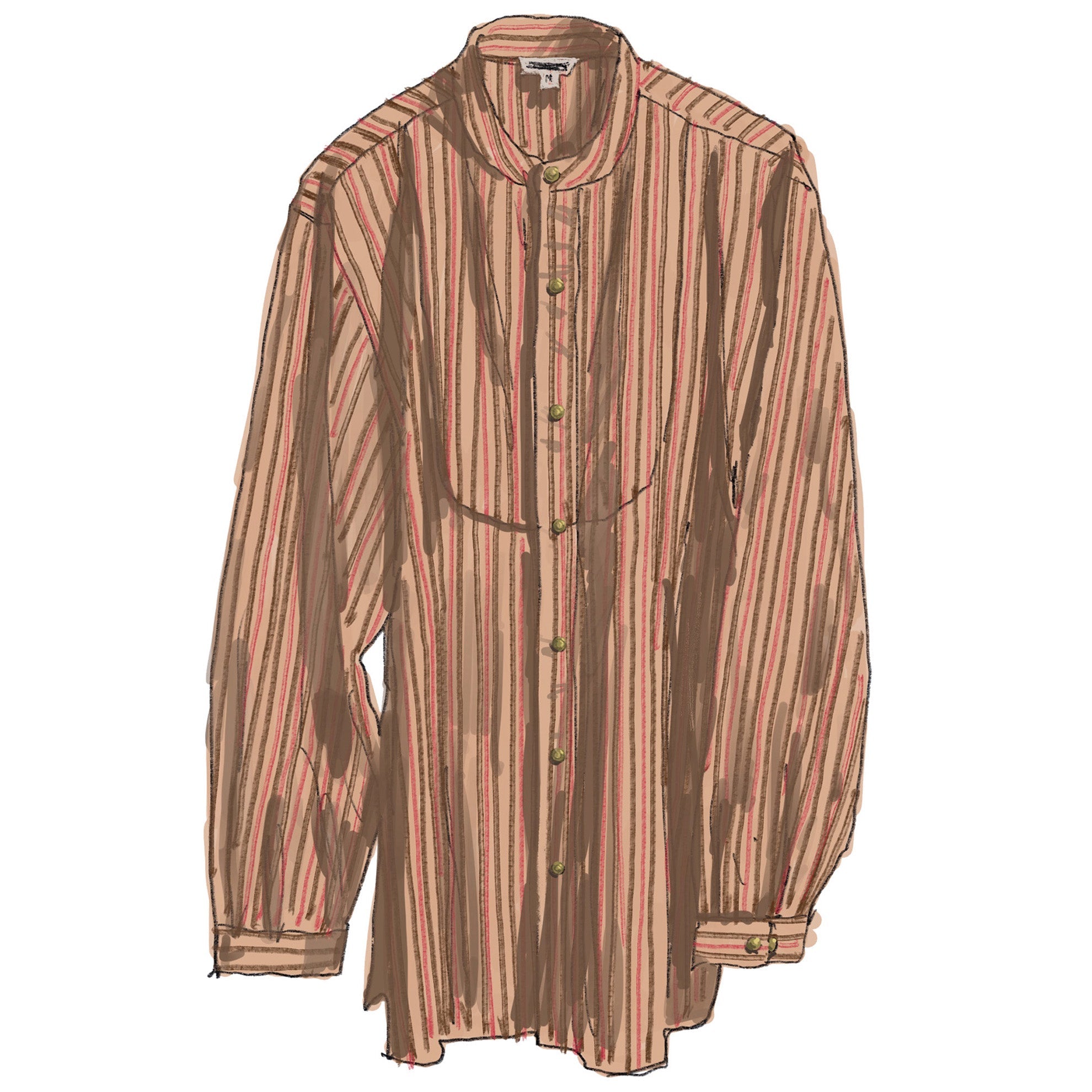 Midwest Brass - Button ShirtBlue Tan