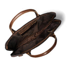 Modernist Leather Laptop Bag - Brown