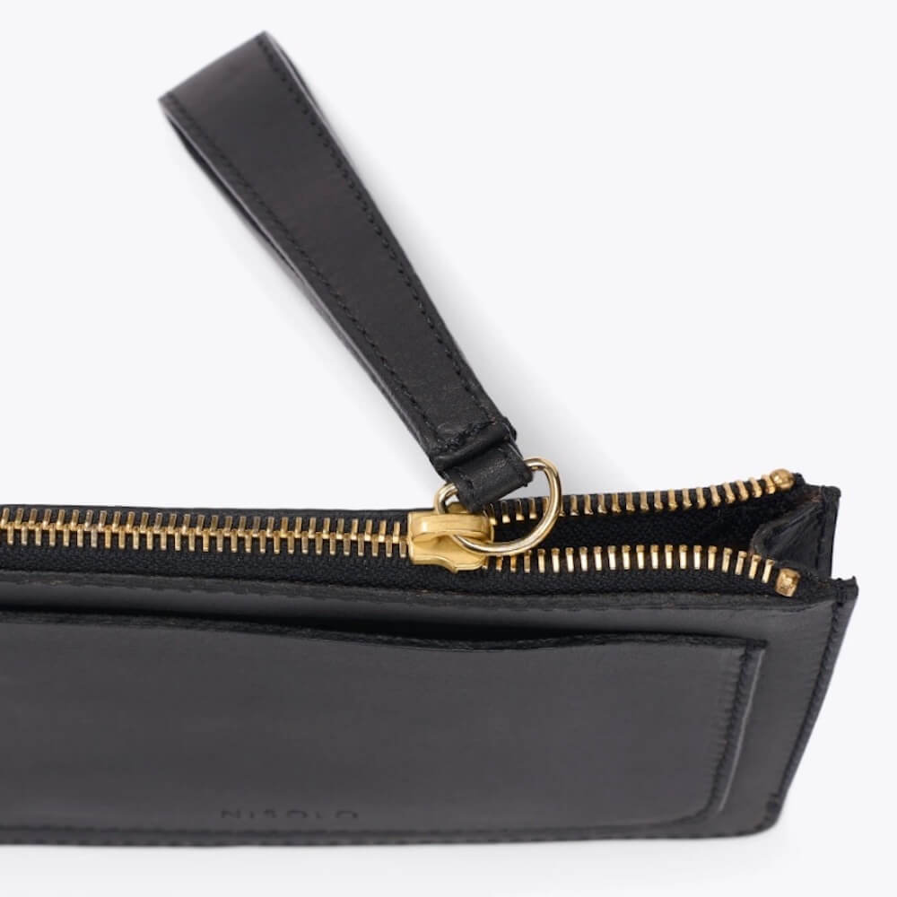 Nisolo Leather Go - To Wristlet ClutchOnyx