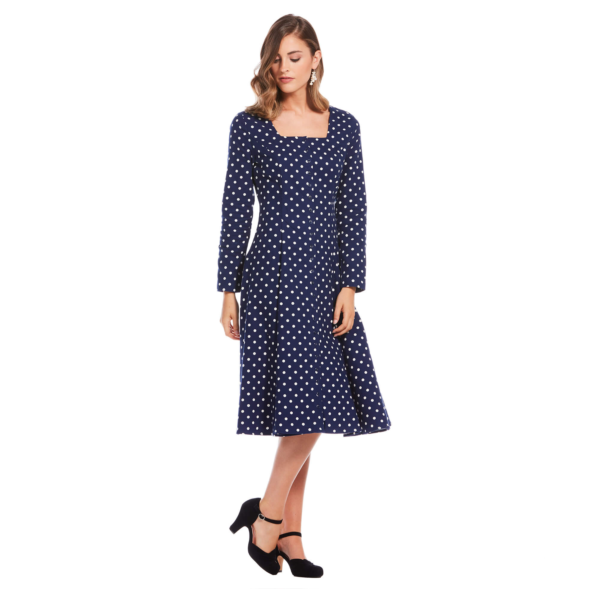 Nostalgic Button - Front DressNavy