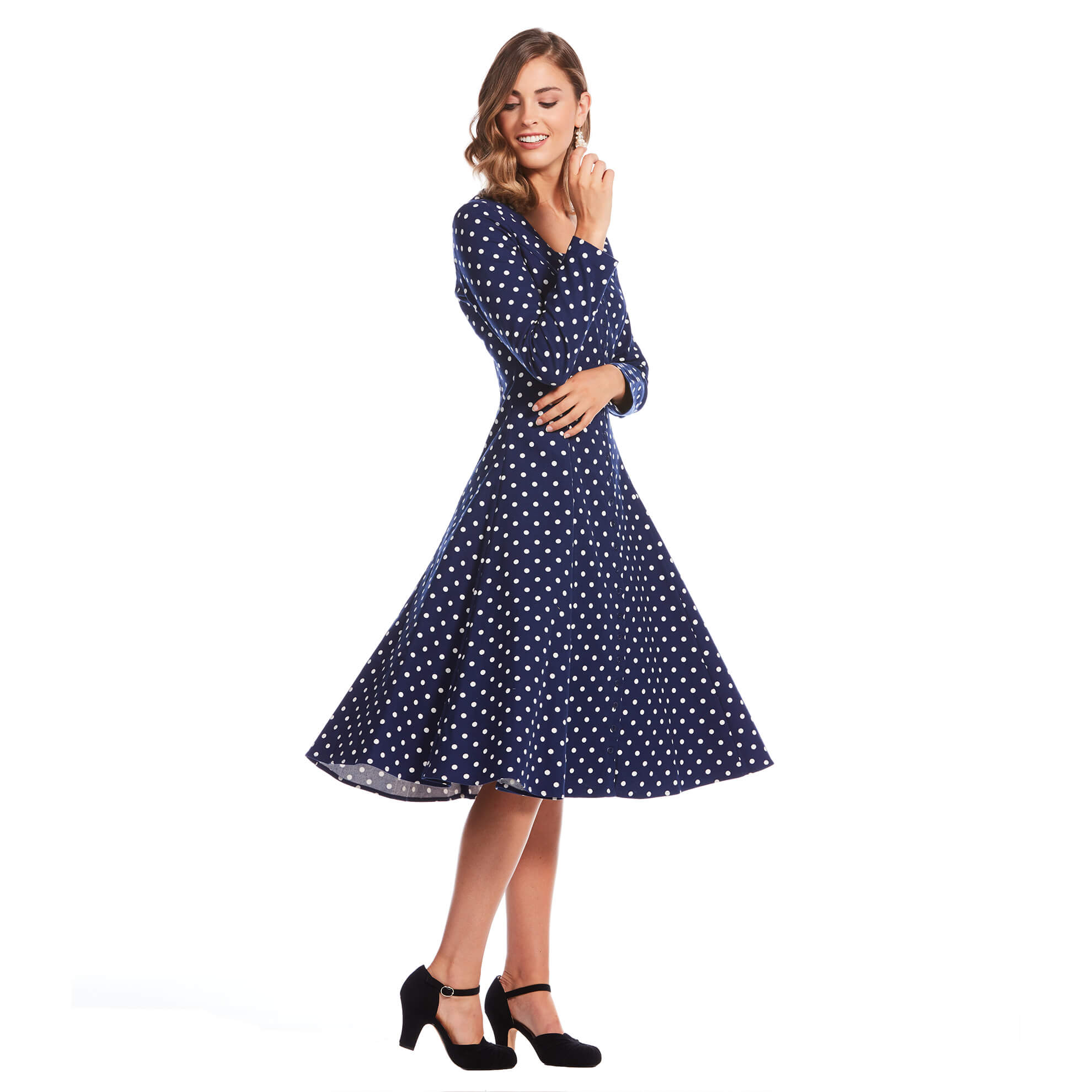 Nostalgic Button - Front DressNavy