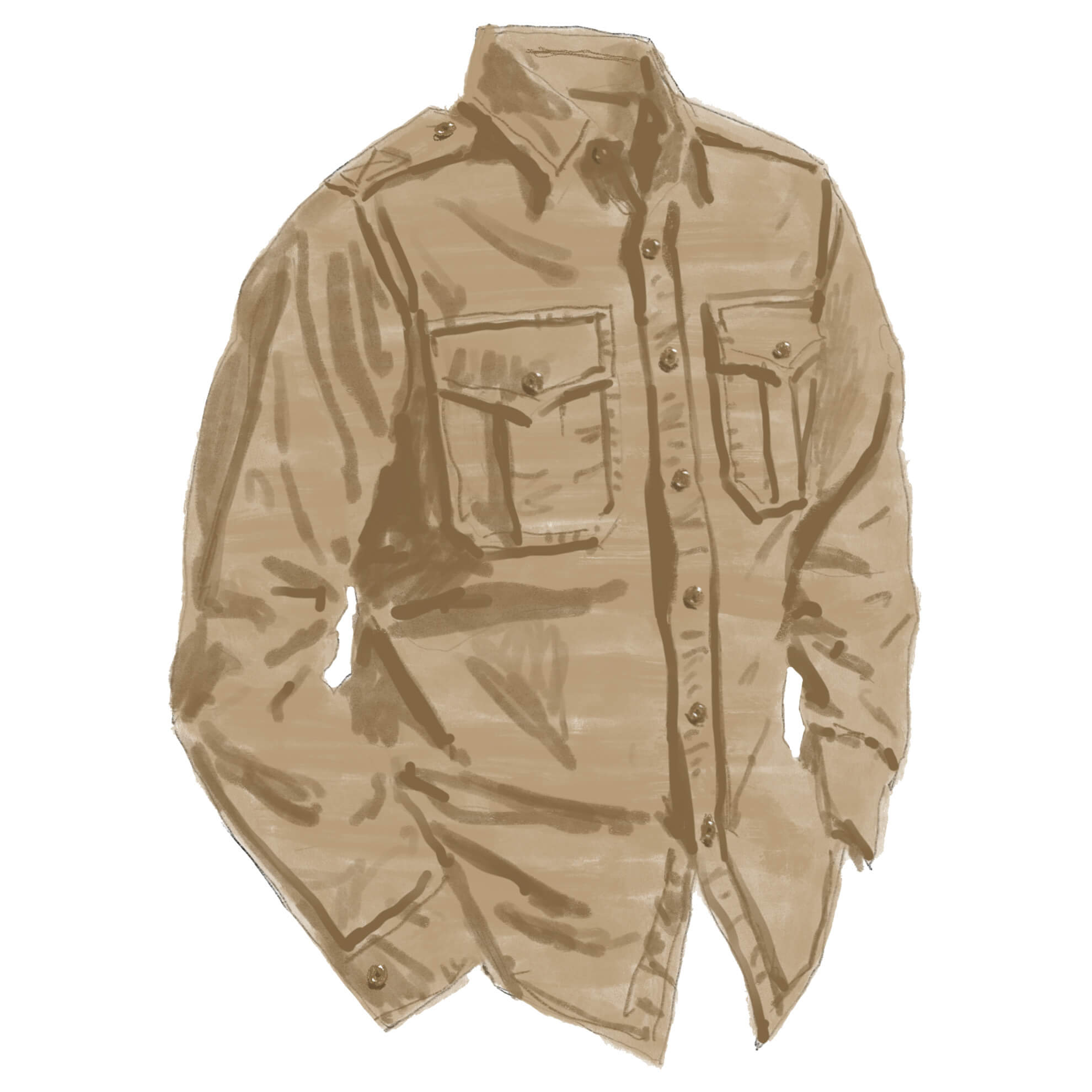 Officer & Gentleman Field ShirtKhaki