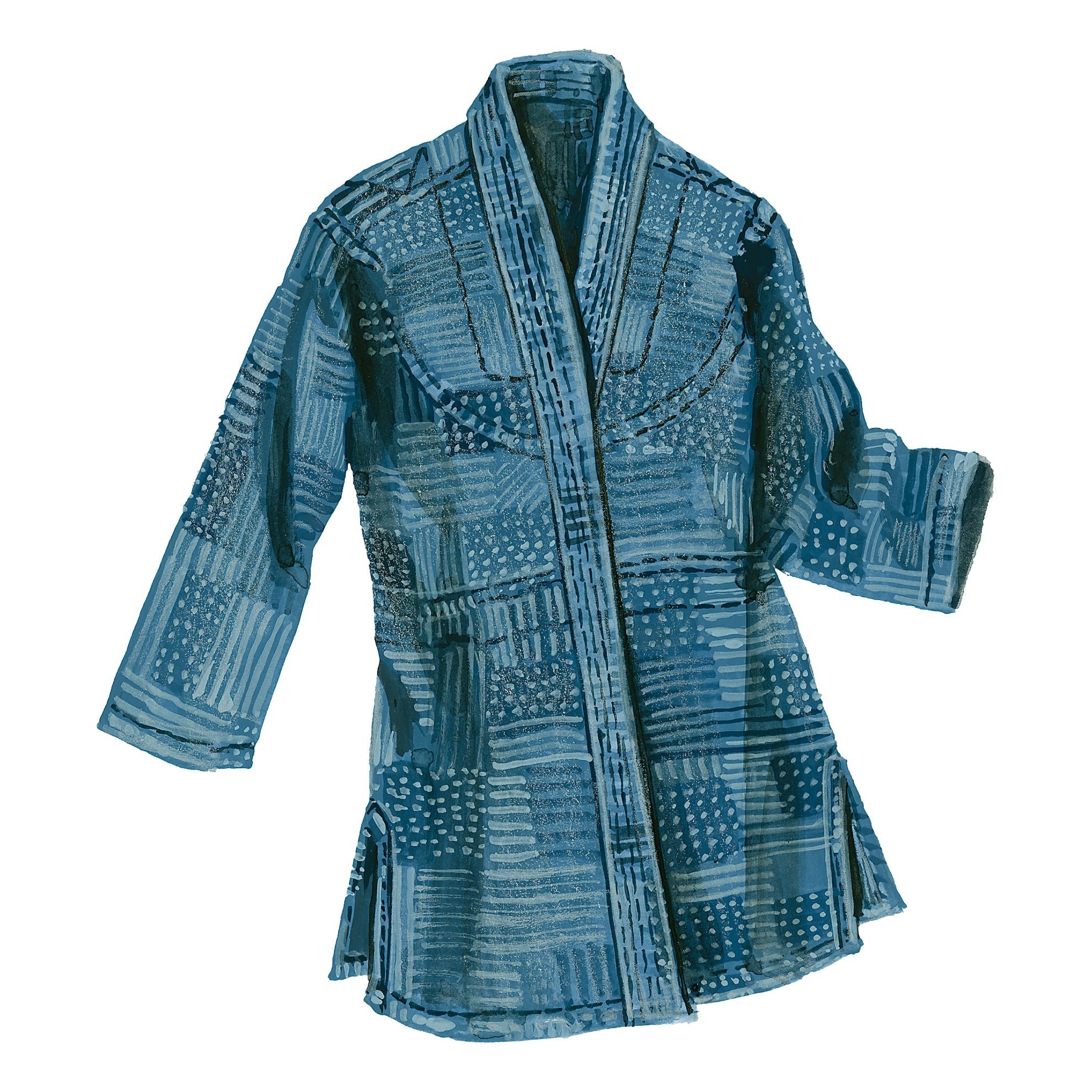 Patchwork Kimono JacketLight Wash Indigo