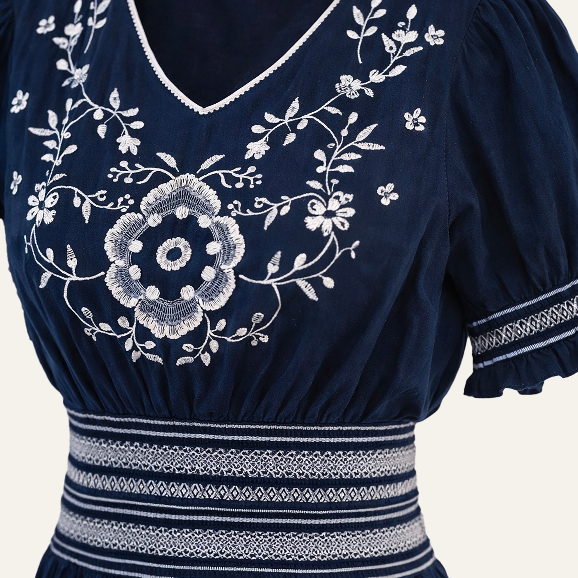 Persuasive 1927 DressNavy Cream