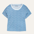 Pima Knit Relaxed CrewBlue Stripe